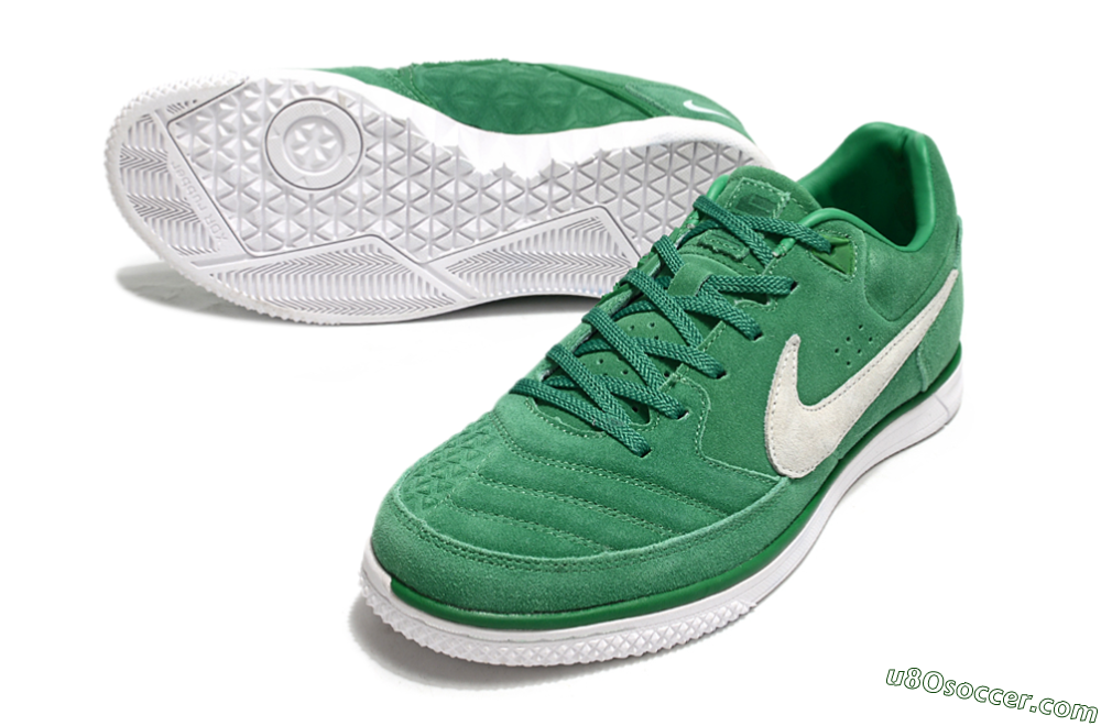 Nike Street Gato IC Indoor & Futsal Soccer Shoes - Green/Grey/White 3