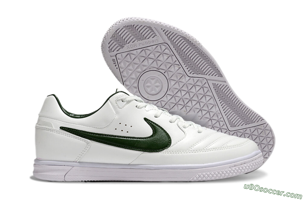 Nike Street Gato IC Indoor & Futsal Soccer Shoes - White/Green 1