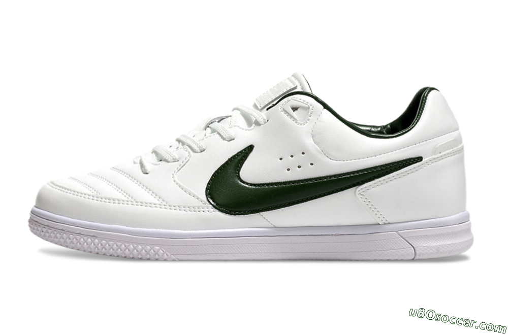 Nike Street Gato IC Indoor & Futsal Soccer Shoes - White/Green 2
