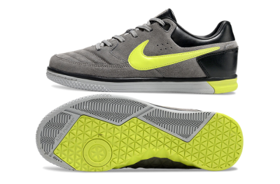 Nike Street Gato IC Indoor & Futsal Soccer Shoes - Grey/Yellow/Black