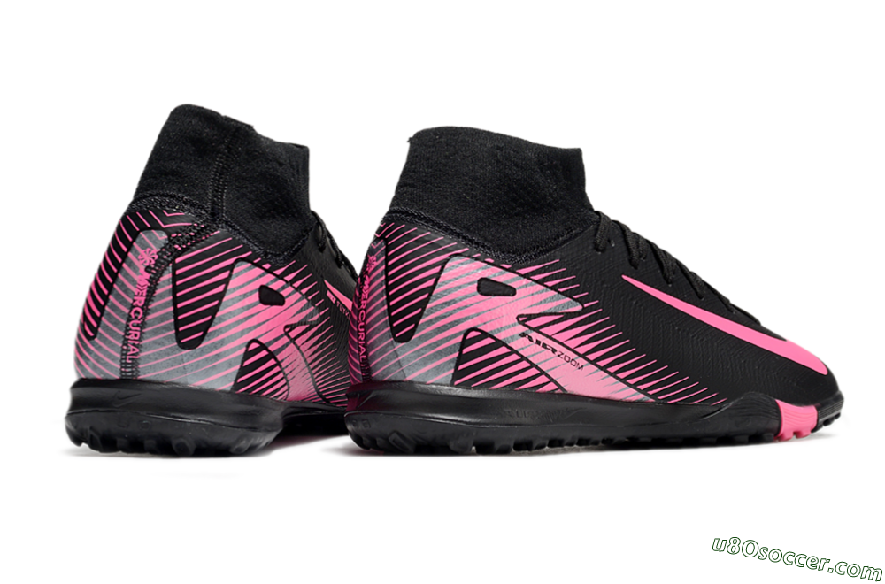 Nike Air Zoom Mercurial Superfly 10 Elite TF Artificial Turf Soccer Shoes - Black/Pink 6