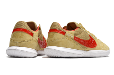 Nike Street Gato IC Indoor & Futsal Soccer Shoes - Khaki/Red/White