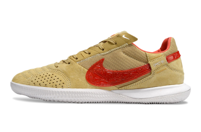 Nike Street Gato IC Indoor & Futsal Soccer Shoes - Khaki/Red/White