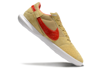 Nike Street Gato IC Indoor & Futsal Soccer Shoes - Khaki/Red/White