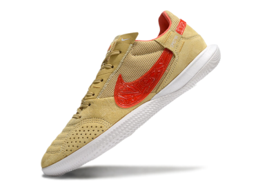Nike Street Gato IC Indoor & Futsal Soccer Shoes - Khaki/Red/White