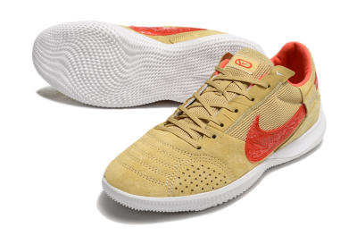 Nike Street Gato IC Indoor & Futsal Soccer Shoes - Khaki/Red/White