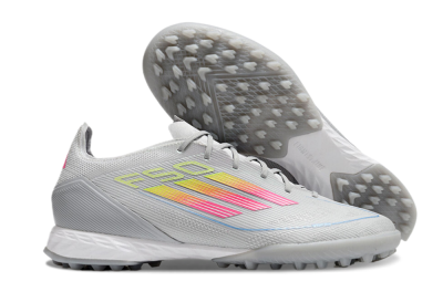 Adidas F50 Pro TF Artificial Turf Soccer Shoes - Grey/Gold/Pink