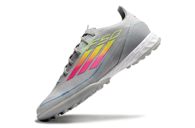 Adidas F50 Pro TF Artificial Turf Soccer Shoes - Grey/Gold/Pink