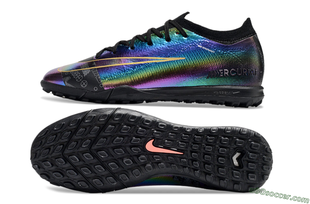Nike Air Zoom Mercurial Vapor 16 Elite TF Artificial Turf Soccer Shoes - Laser/Black/Yellow 0