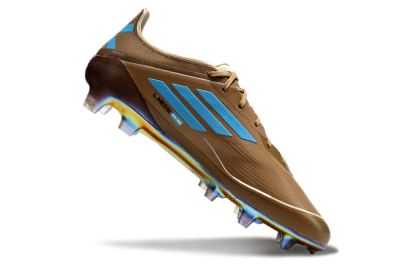 Messi x Adidas F50 Elite FG Firm Ground Soccer Cleats - Brown/White/Blue