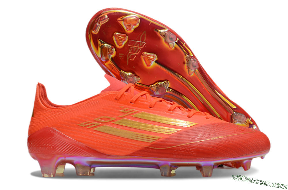 Adidas F50 Elite FG Firm Ground Soccer Cleats - Red/Gold 1
