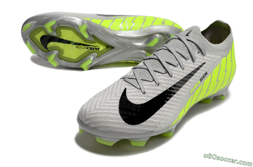 Nike Air Zoom Mercurial Vapor 16 Elite FG Firm Ground Soccer Cleats - Grey/Black/Yellow 3