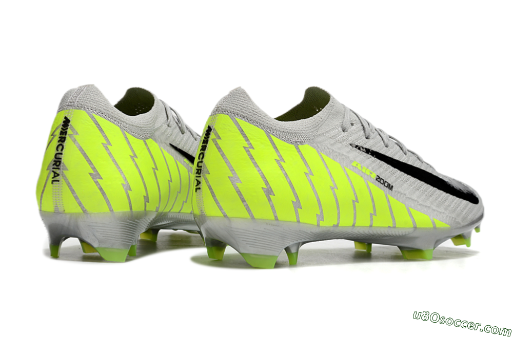 Nike Air Zoom Mercurial Vapor 16 Elite FG Firm Ground Soccer Cleats - Grey/Black/Yellow 6