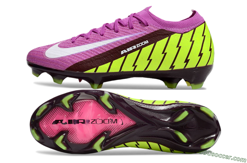 Nike Air Zoom Mercurial Vapor 16 Elite FG Firm Ground Soccer Cleats - Pink/White/Yellow 0