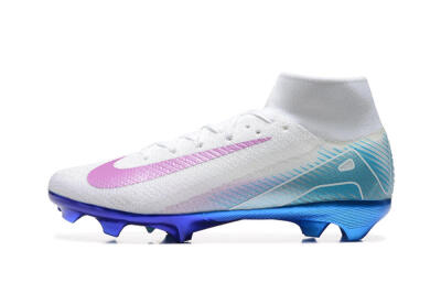 Nike Air Zoom Mercurial Superfly 10 Elite FG Firm Ground Soccer Cleats - White/Purple/Blue
