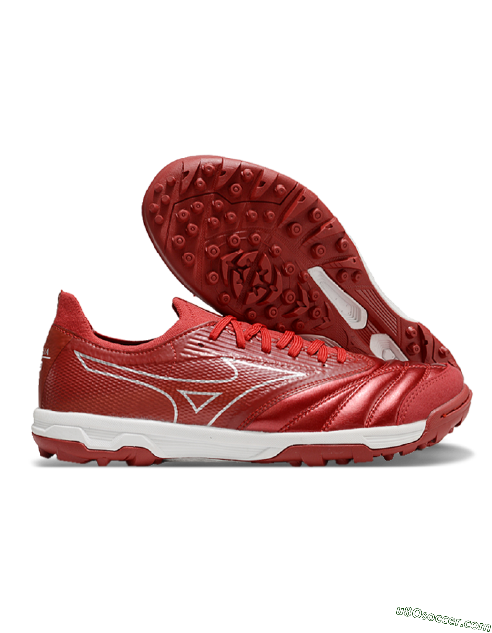 Mizuno Morelia Neo Sala TF Artificial Turf Soccer Shoes - Red/Gold/White 1