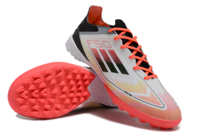Adidas F50 Elite TF Artificial Turf Soccer Shoes - White/Red/Yellow