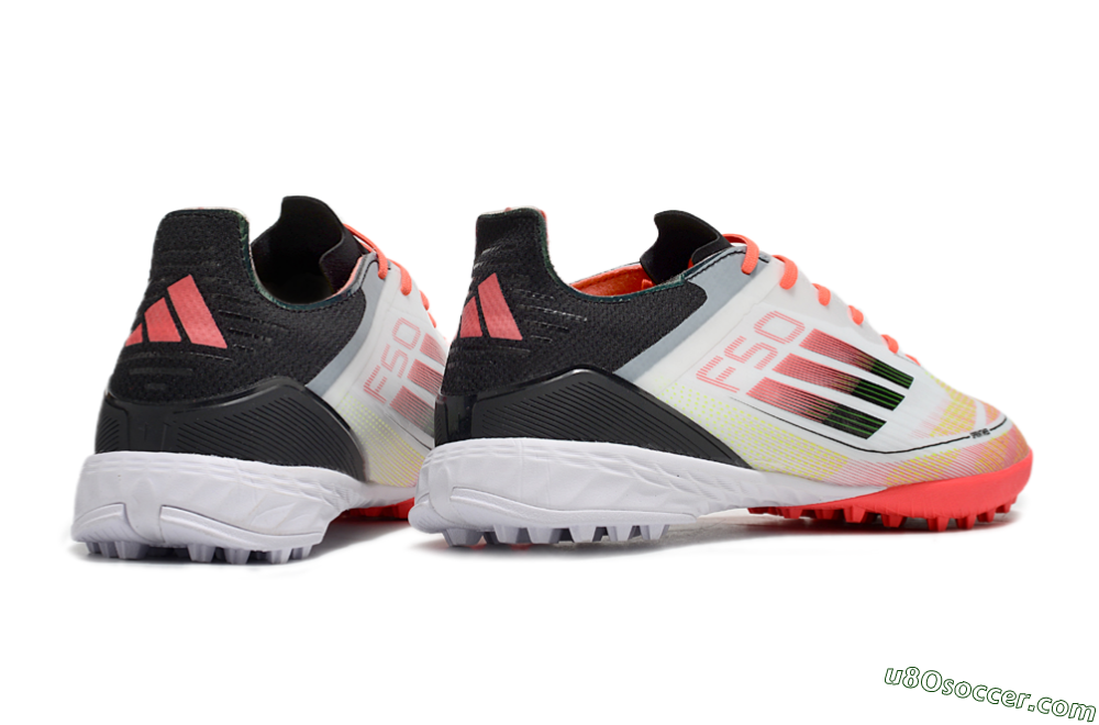 Adidas F50 Elite TF Artificial Turf Soccer Shoes - White/Red/Yellow 6