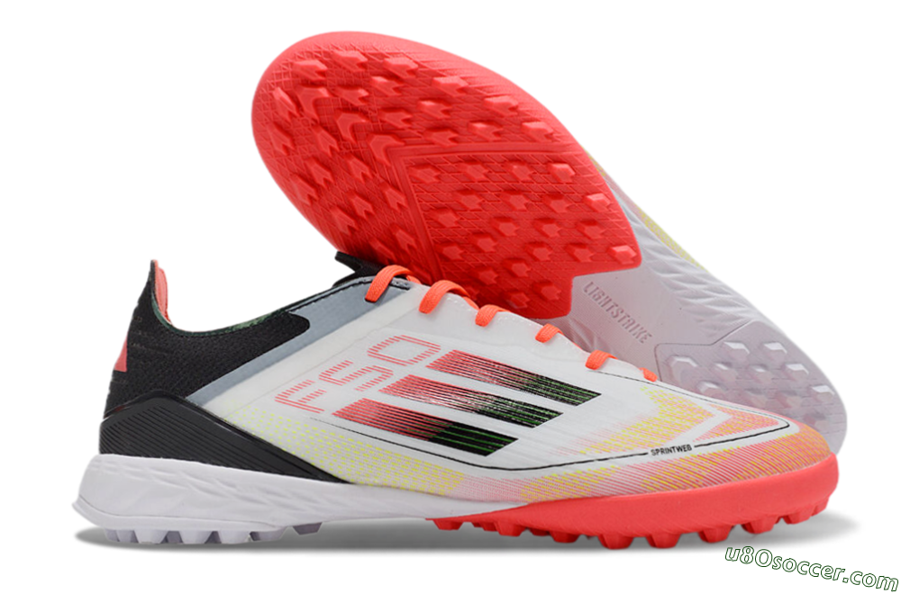 Adidas F50 Elite TF Artificial Turf Soccer Shoes - White/Red/Yellow 1