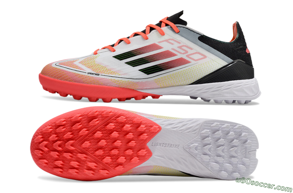 Adidas F50 Elite TF Artificial Turf Soccer Shoes - White/Red/Yellow 0