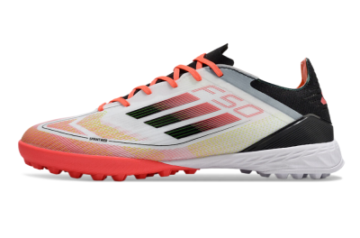 Adidas F50 Elite TF Artificial Turf Soccer Shoes - White/Red/Yellow