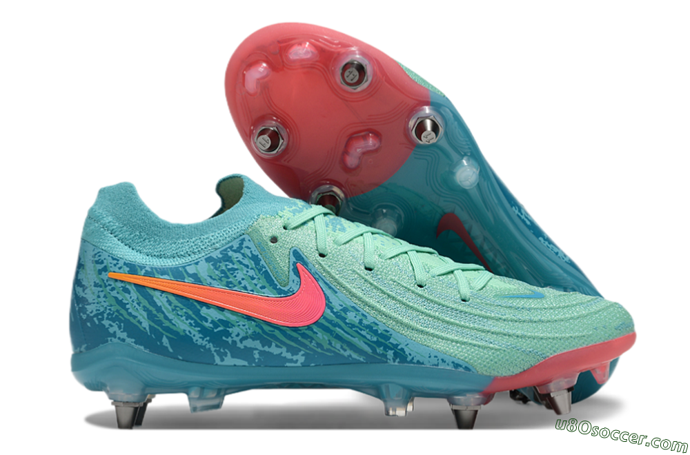 Nike Phantom Luna Elite SG Soft Ground Soccer Cleats - Jade/Red/Blue 1