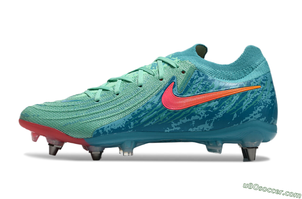 Nike Phantom Luna Elite SG Soft Ground Soccer Cleats - Jade/Red/Blue 2