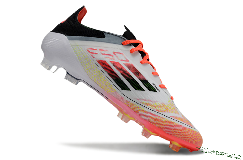 Adidas F50 Elite FG Firm Ground Soccer Cleats - White/Red/Yellow 4