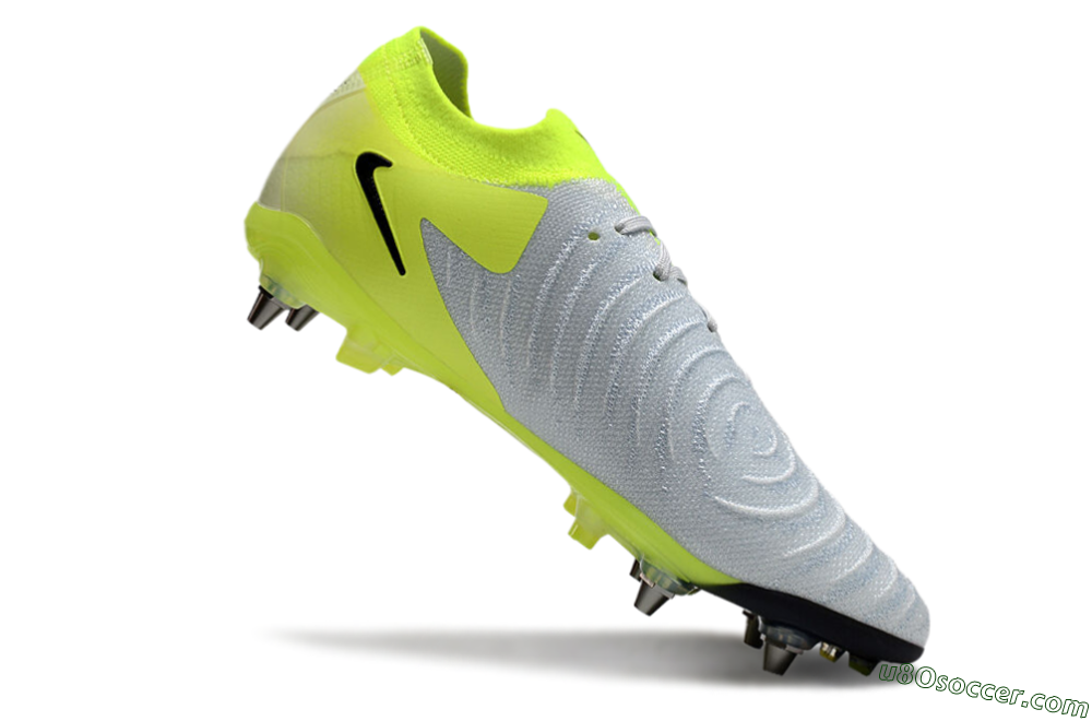 Nike Phantom Luna Elite SG Soft Ground Soccer Cleats - Grey/Yellow/Black 4