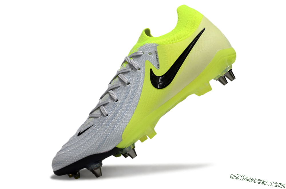 Nike Phantom Luna Elite SG Soft Ground Soccer Cleats - Grey/Yellow/Black 5