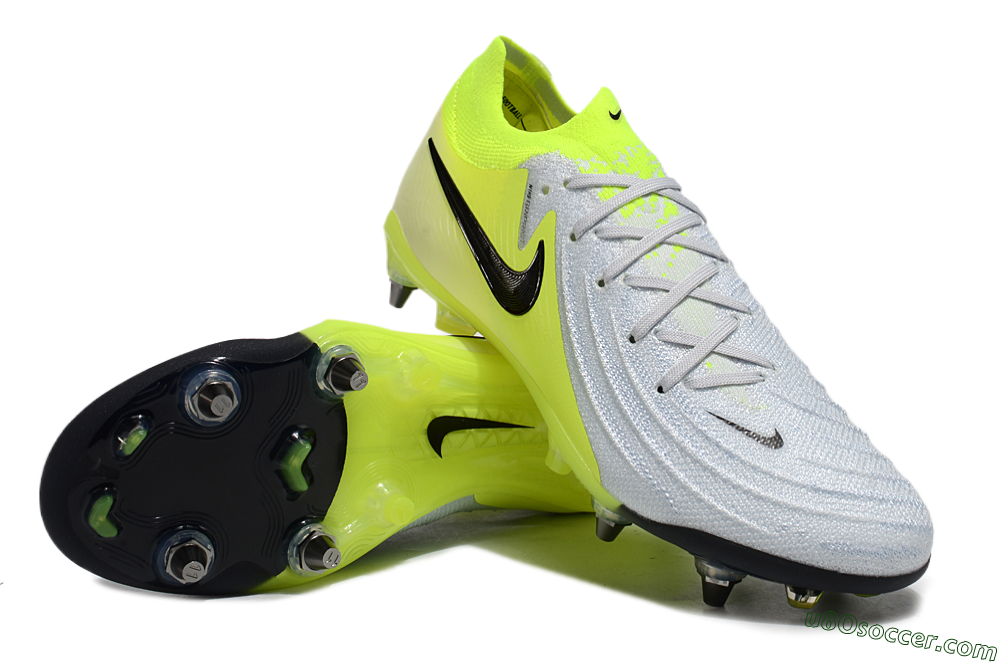 Nike Phantom Luna Elite SG Soft Ground Soccer Cleats - Grey/Yellow/Black 3