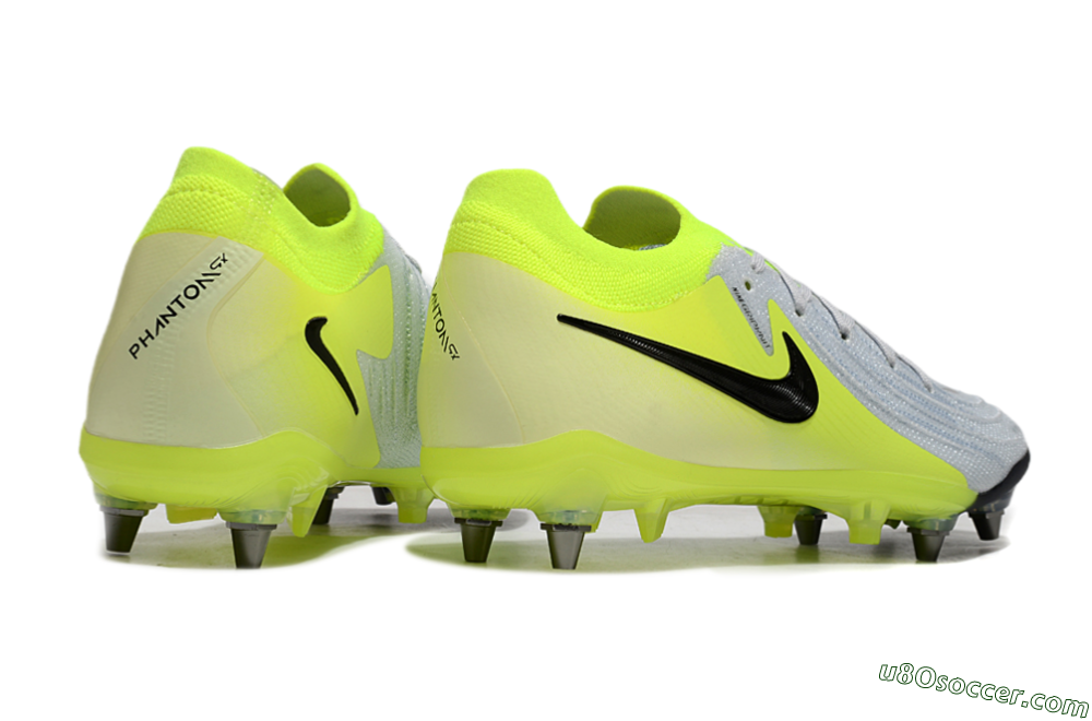 Nike Phantom Luna Elite SG Soft Ground Soccer Cleats - Grey/Yellow/Black 6