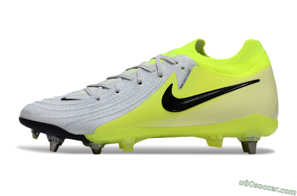 Nike Phantom Luna Elite SG Soft Ground Soccer Cleats - Grey/Yellow/Black 2