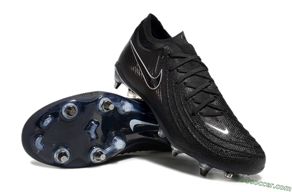 Nike Phantom Luna Elite SG Soft Ground Soccer Cleats - Black/White/Blue 3
