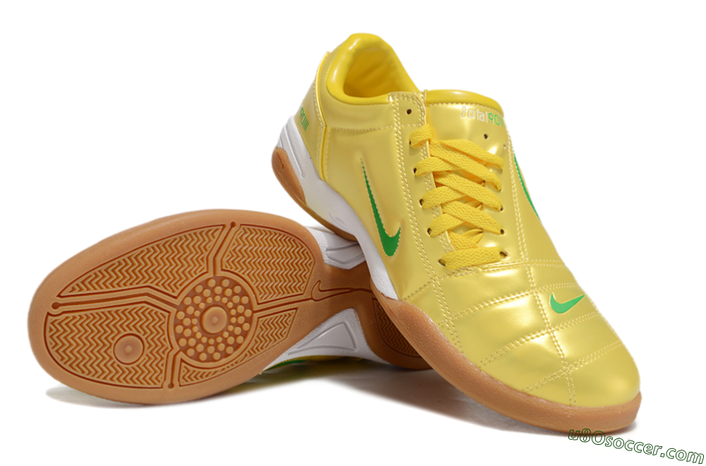 Nike Total 90 II IC Indoor & Futsal Soccer Shoes - Yellow/Green/White 3