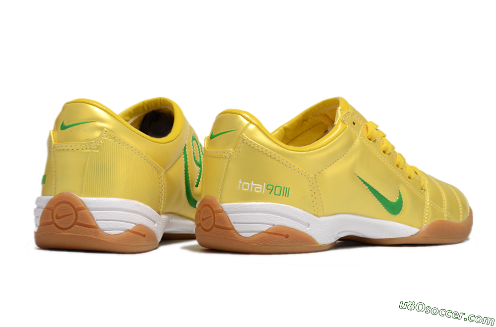 Nike Total 90 II IC Indoor & Futsal Soccer Shoes - Yellow/Green/White 6