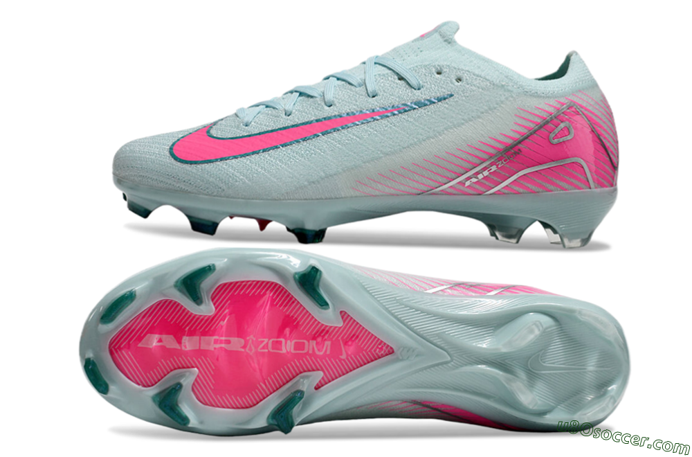 Nike Air Zoom Mercurial Vapor 16 Elite FG Firm Ground Soccer Cleats - Jade/Pink/Silver 6