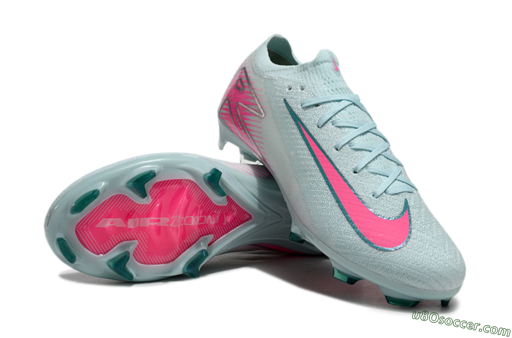 Nike Air Zoom Mercurial Vapor 16 Elite FG Firm Ground Soccer Cleats - Jade/Pink/Silver 3