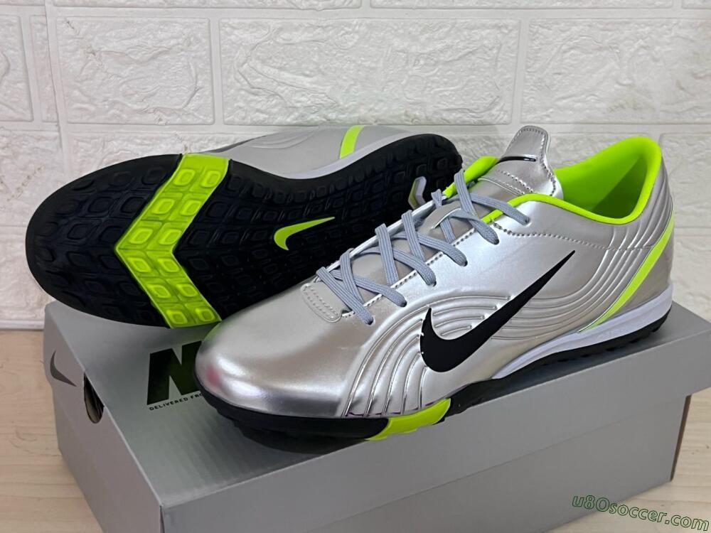 Nike Zoom Mercurial Vapor 1 Rgn SE TF Artificial Turf Soccer Shoes - Silver/Black/Yellow