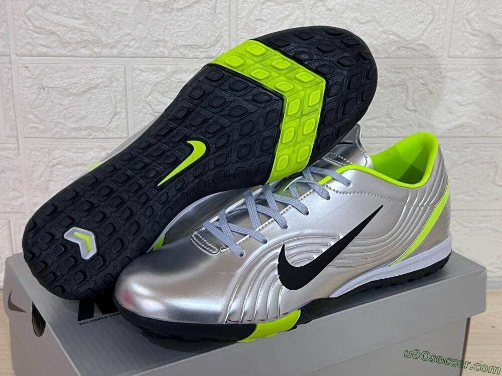 Nike Zoom Mercurial Vapor 1 Rgn SE TF Artificial Turf Soccer Shoes - Silver/Black/Yellow