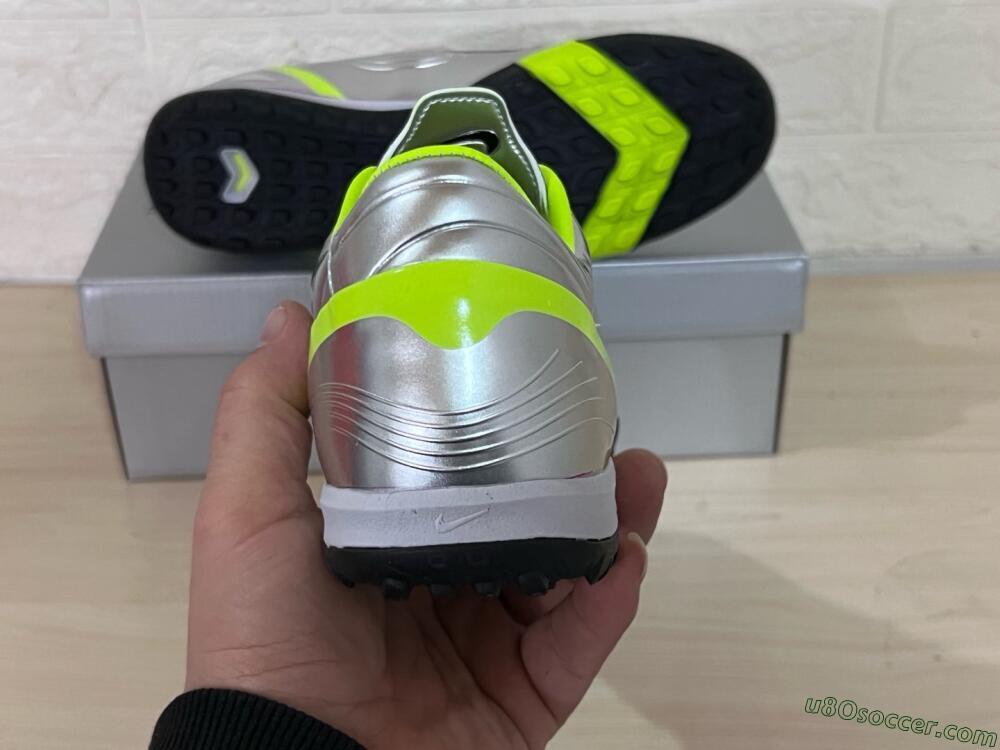 Nike Zoom Mercurial Vapor 1 Rgn SE TF Artificial Turf Soccer Shoes - Silver/Black/Yellow