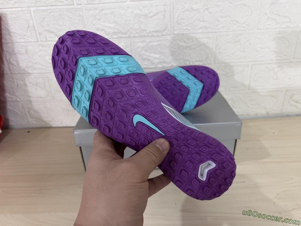 Nike Air Zoom Mercurial Superfly 10 Elite TF Artificial Turf Soccer Shoes - Purple/Jade/White