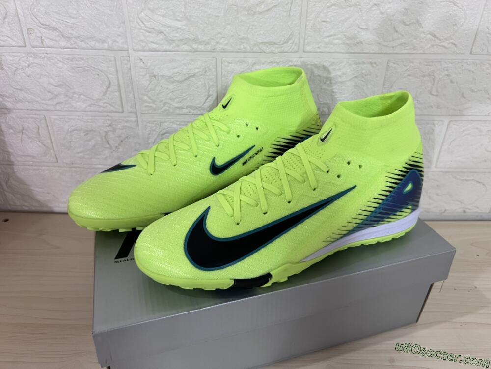 Nike Air Zoom Mercurial Superfly 10 Elite TF Artificial Turf Soccer Shoes - Yellow/Black/Blue