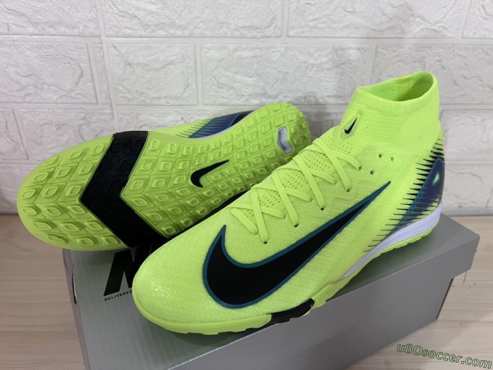 Nike Air Zoom Mercurial Superfly 10 Elite TF Artificial Turf Soccer Shoes - Yellow/Black/Blue