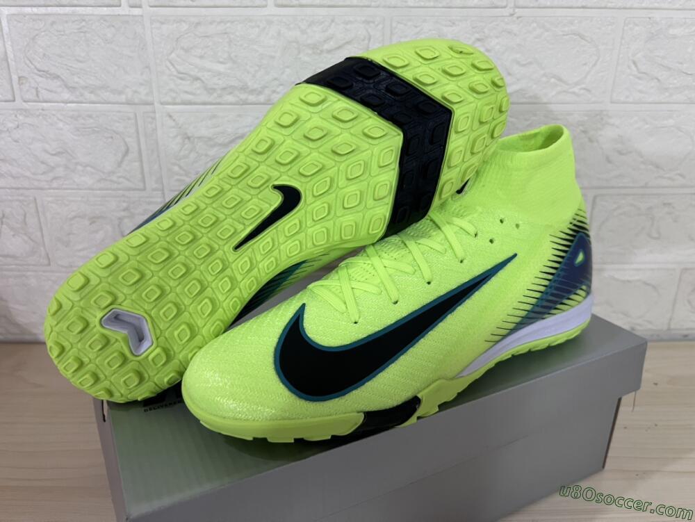 Nike Air Zoom Mercurial Superfly 10 Elite TF Artificial Turf Soccer Shoes - Yellow/Black/Blue