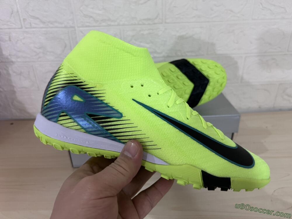 Nike Air Zoom Mercurial Superfly 10 Elite TF Artificial Turf Soccer Shoes - Yellow/Black/Blue