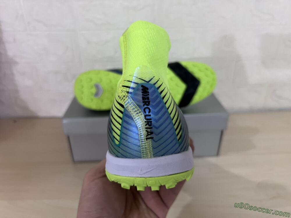 Nike Air Zoom Mercurial Superfly 10 Elite TF Artificial Turf Soccer Shoes - Yellow/Black/Blue