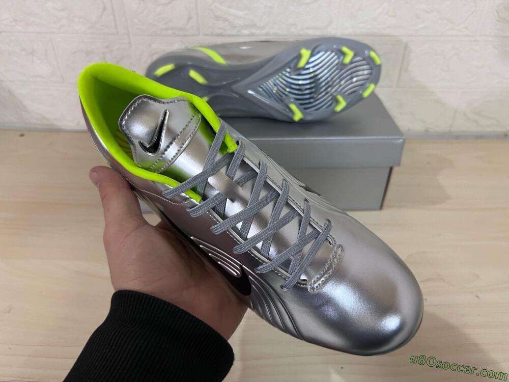 Nike Zoom Mercurial Vapor 1 Rgn SE FG Firm Ground Soccer Cleats - Silver/Black/Yellow