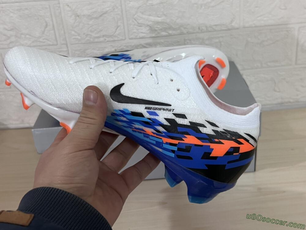 Nike Air Zoom Mercurial Vapor 16 Elite FG Firm Ground Soccer Cleats - White/Black/Blue/Orange
