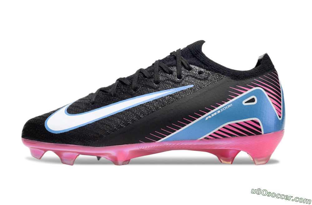 Nike Air Zoom Mercurial Vapor 16 Elite FG Firm Ground Soccer Cleats - Black/Blue/White/Pink 2